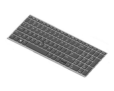 Hp L17971-A41, Tastatur, Belgisk, Bakgrunnsbelyst Tastatur, Hp, Zbook 15U G5