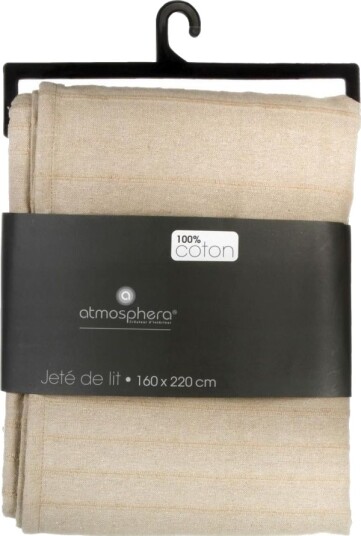 Atmosphera Bomullsovertrekk/Teppe 160 X 220 Cm Mørk Sand Atmosphera Bomullsovertrekk/Teppe 160 X 220 Cm Mørk Sand