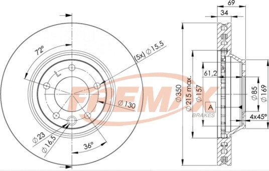 Bremseskive FREMAX BD-3323