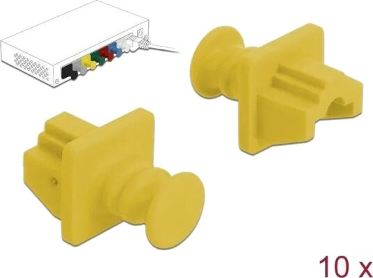 DeLOCK RJ45 Støvdeksel Pakke med 10 stk Gul