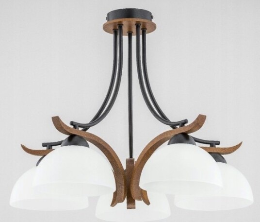 Taklampe Alfac Alfa Bafia 26125 5X60w E27 Tre/Hvit Taklampe Alfac Alfa Bafia 26125 5X60w E27 Tre/Hvit