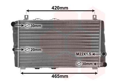 Radiator VAN WEZEL 76002002