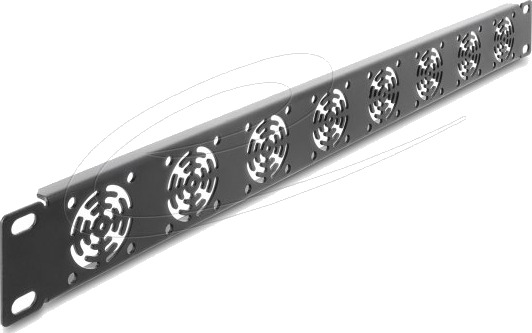 Delock 67414 Dekselplate Innebygd Vifte Metall Mørkegrå 1 Stykker 67414