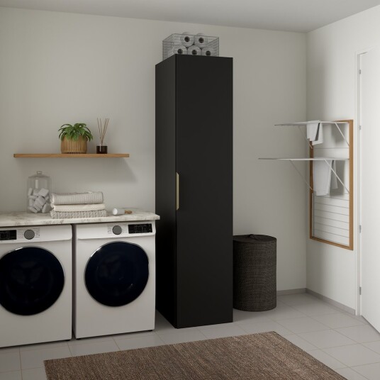 LIND NEST GARDEROBESKAP 50X220X60CM SORT