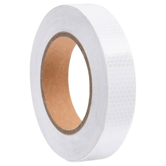  Reflekterende tape hvit 2,5 cm x 20 m PVC