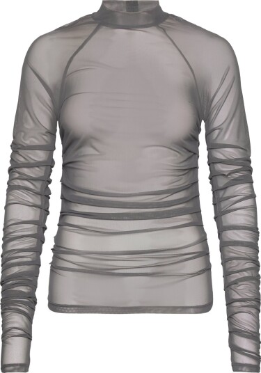 HAN Kjøbenhavn Printed Mesh Plated Long Sleeve Grey 36