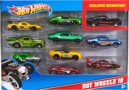 Hot Wheels Cars Giftpack 10 stk/pakke
