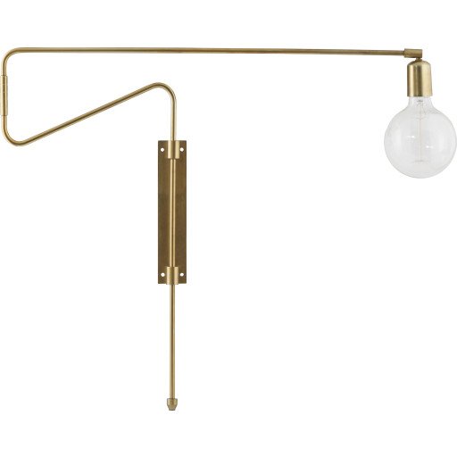 House Doctor Swing Vegglampe 70cm Messing