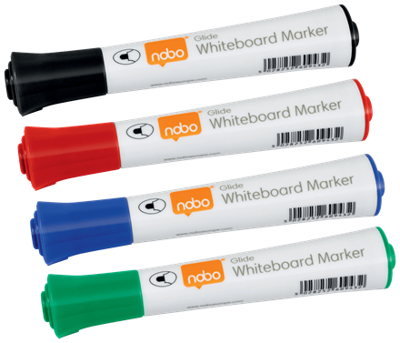 Nobo Pennor Glide Rund 2mm Blandede Farger 10stk Whiteboard Nobo Pennor Glide Rund 2mm Blandede Farger 10stk Whiteboard
