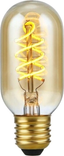 Spl E27 5W dimbar LED pære   Filament Flex DH Tube 2000K gullfarget glass 300lm   Dimbar : Dimbar Kulør : Ekstra varm