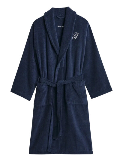 GANT Embroidery Robe   Navy   XS
