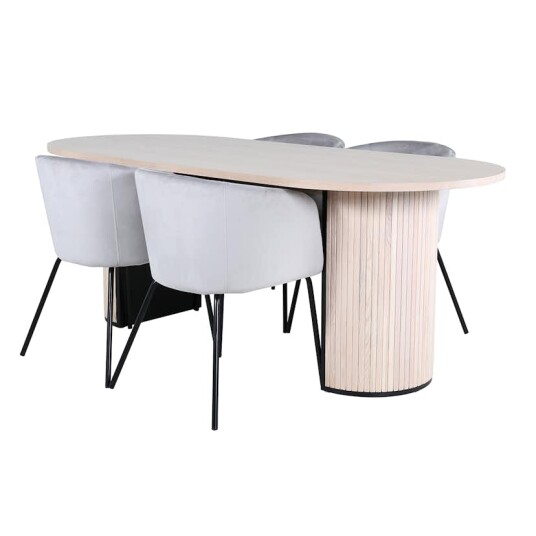 Venture Home Spisegruppe Venture Home Bianca Spisebord og Bergen Spisestol GR22433