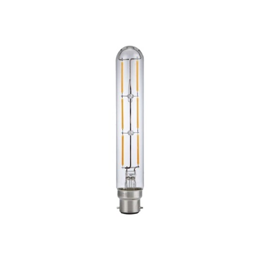 Spl BA22d 5W dimbar LED Colorenta Short pære 17,1cm 470lm 2200K klart glass Dimbar : Dimbar Kulør : Ekstra varm Spl BA22d 5W dimbar LED Colorenta Short pære 17,1cm 470lm 2200K klart glass Dimbar : Dimbar Kulør : Ekstra varm