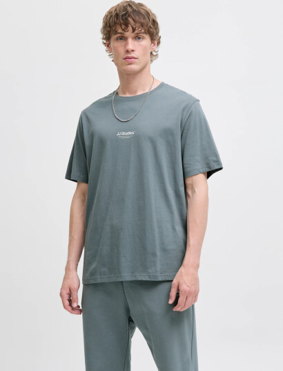 Jack & Jones Jjesoho Tee Ss Crew Neck Noos - Blue - XS