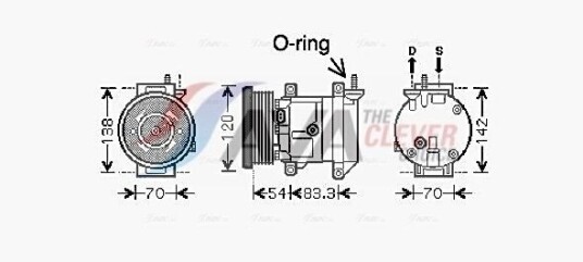 AC kompressor AVA Clever Choice DWAK071 AC kompressor AVA Clever Choice DWAK071