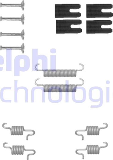 Tilbehørsett, håndbremsesko DELPHI LY1338 Tilbehørsett, håndbremsesko DELPHI LY1338