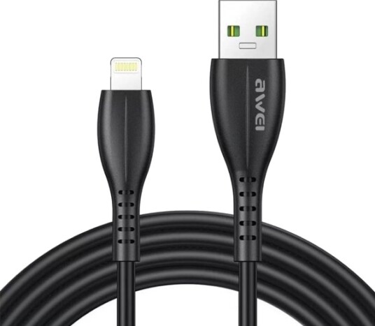 Awei Usb-A Til Lightning-Kabel Svart