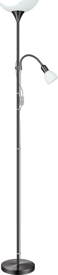 EGLO Gulvlampe Up 2 With Reading Light Svart Gulvlamper