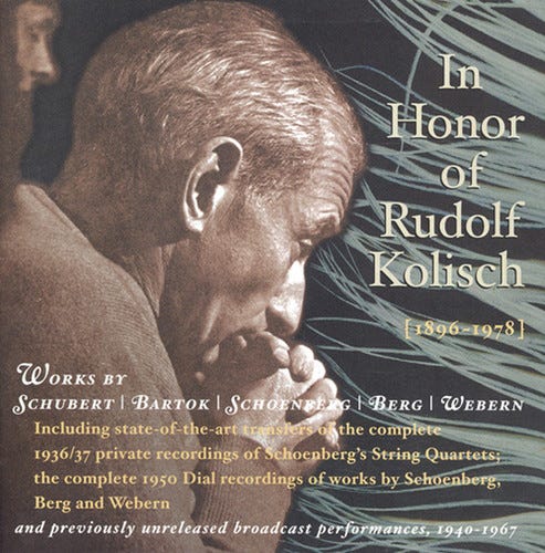 Rudolf Kolisch Anthony Zentrick Clemence Gifford Eric Simon Gunnar Johansen Leonard Sharrow Wendell Hoss In Honor Of Rudolf Kolisch CD