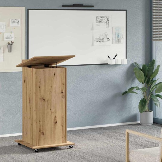  Talepodium med hjul Artisan Eik Konstruert Tre