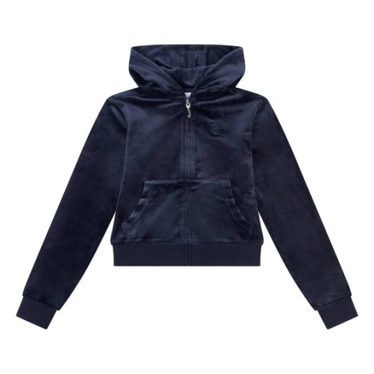Juicy Couture Tonal Embro Velour zip hoodie night sky 9 10 ÅR