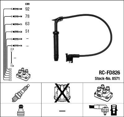 Tennplugg kabelsett NGK 8571