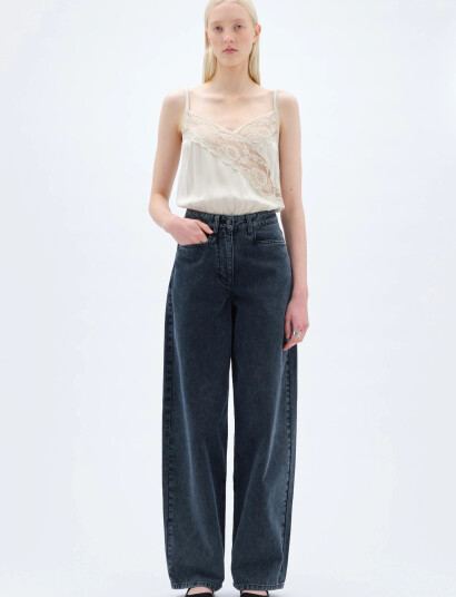 REMAIN Birger Christensen Cocoon Denim Pants   Grey   24