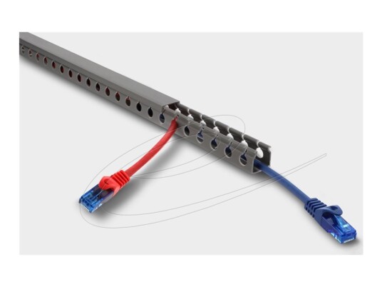 Delock Kabelkanal Wiring 20 X 20 Mm Veggmonterbar Gulvmonterbar Takmonterbar Skapmonterbar 1 M Grå 22026