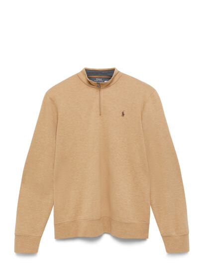 Polo Ralph Lauren Luxury Jersey Quarter-Zip Pullover - Beige - XXL Polo Ralph Lauren Luxury Jersey Quarter-Zip Pullover - Beige - XXL