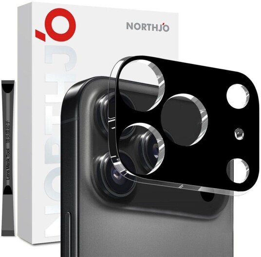 NORTHJO iPhone 17 Pro Max Herdet Kameralinse GlasSvart NORTHJO iPhone 17 Pro Max Herdet Kameralinse GlasSvart