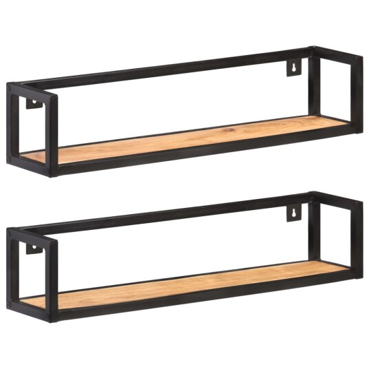 Vegghyller 2 stk 80 cm heltre akasie 8720286069721