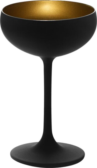 Stölzle  Elements champagneglass svart/gull