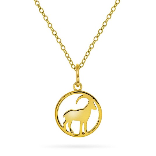 Pan Jewelry Smykke i 925 forgylt sølv med steinbukken Pan Jewelry Smykke i 925 forgylt sølv med steinbukken