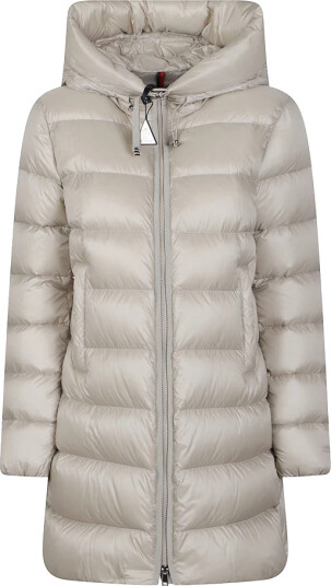 Moncler Dame Frakker Beige XS,