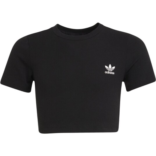 Adidas Originals Black Rib Crop Tee 164 Adidas Originals Black Rib Crop Tee 164