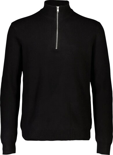 Lindbergh Ecovero Half Zip Knit Black L Lindbergh Ecovero Half Zip Knit Black L