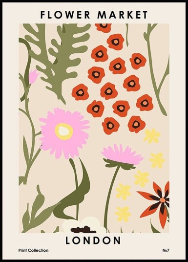 Flower Market London Plakat Plakat / 30x40cm