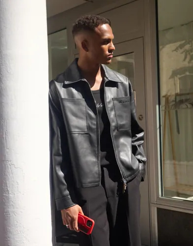 Que Sera Sera Paul PU Jacket Skinnjakker Svart