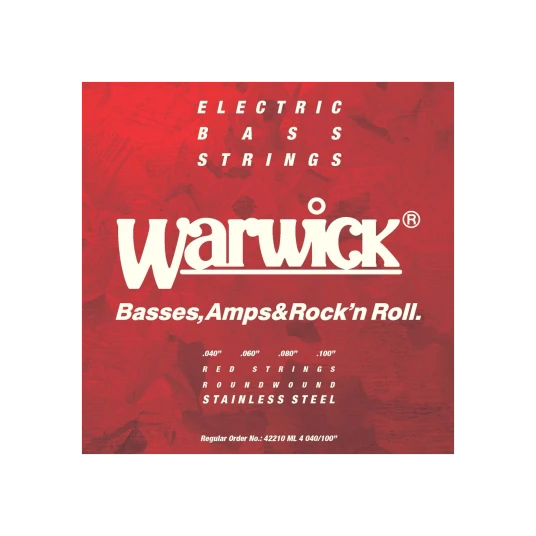 Warwick Red Strings Bass String Set (040-100) Stainless Steel - 4-String ML Warwick Red Strings Bass String Set (040-100) Stainless Steel - 4-String ML