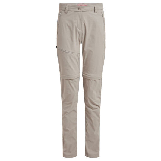 Craghoppers Women's Nosilife Pro Convertible Trouser Iii Soft Mushroom 14-R, Soft Mushroom