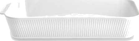 Pillivuyt fat dypt plissé 38x21x6cm hvit