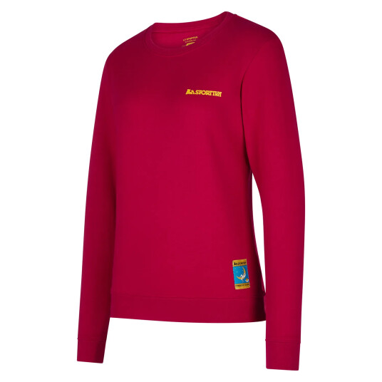 La Sportiva Women's Climbing On The Moon Sweatshirt Fucsia/Giallo M, Fucsia/Giallo