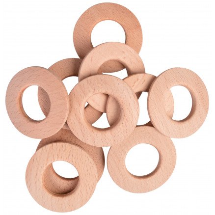 Infinity Hearts Treringer Brede Runde 40mm 10 stk