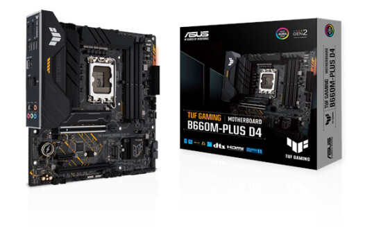 ASUS TUF GAMING B660M-PLUS D4 Hovedkort - Intel B660 - Intel LGA1700 socket - DDR4 RAM - Micro-ATX ASUS TUF GAMING B660M-PLUS D4 Hovedkort - Intel B660 - Intel LGA1700 socket - DDR4 RAM - Micro-ATX
