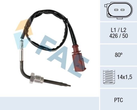 FAE 68036 Sensor, eksostemperatur