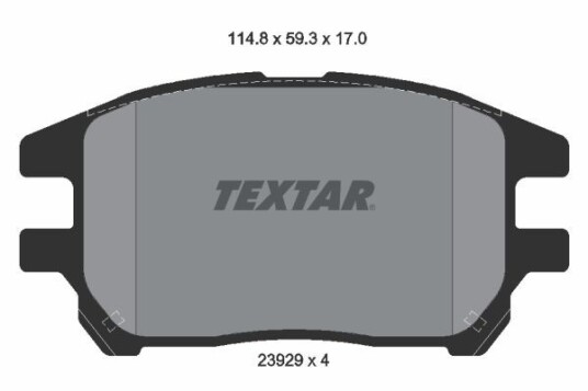 Bremseklosser TEXTAR 2392901 Bremseklosser TEXTAR 2392901