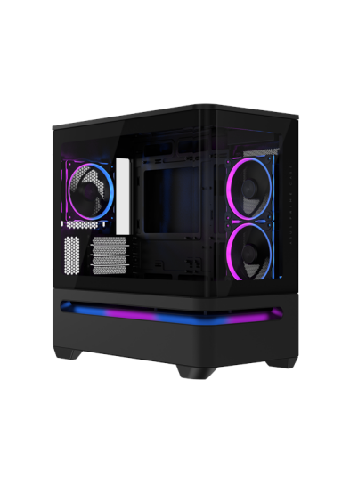 ASUS PRIME AP202 ARGB Miditower Kabinett med Herdet Glass Svart