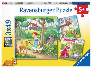Ravensburger Rapunzel Little Red Riding Hood And The Frog Prince 49 Stykker Tegneserier 5 År