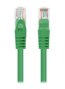 Lanberg - Koblingskabel - 2 M - 5.4 Mm - U/Utp Uskjermet - Cat 6 - Flertrådet - Grønn Ral 6024 (En Pakke 10)