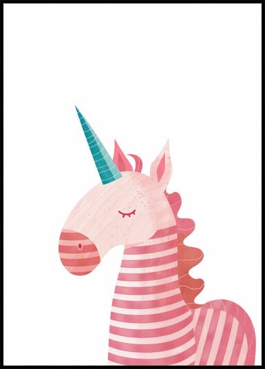 Pink Unicorn Plakat Plakat / 21x30cm Pink Unicorn Plakat Plakat / 21x30cm